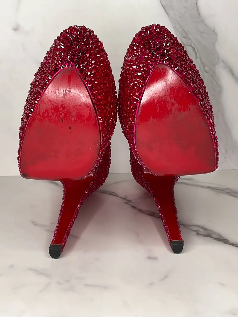 Christian Louboutin Victoria Hot Pink Strass Crystal Pumps Size US 10 / EU 40